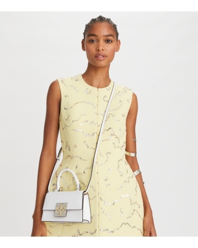 Tory Burch Mini Top-handle Bag In White
