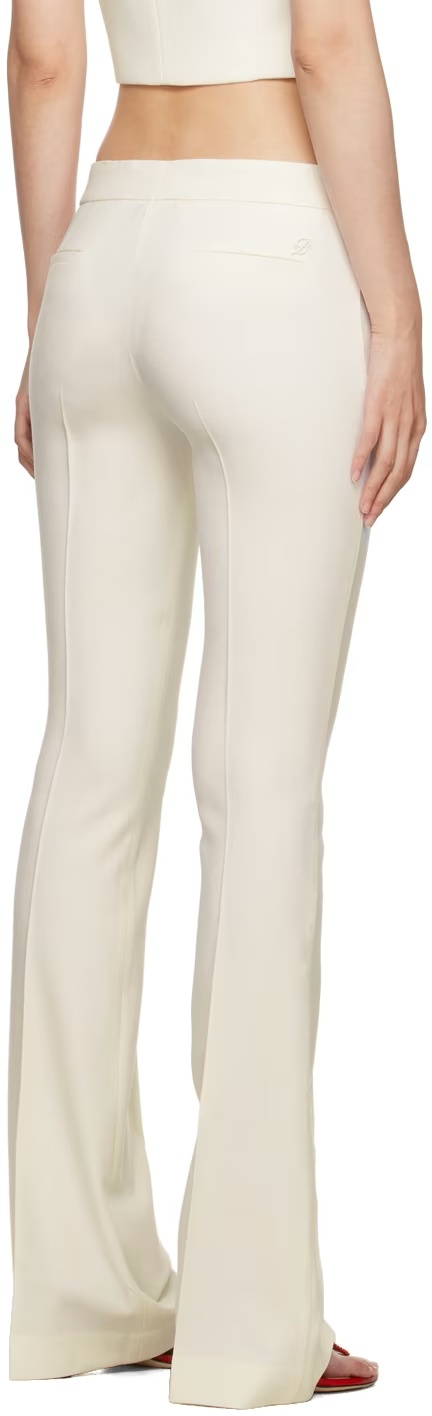 Blumarine White Flared Trousers In White
