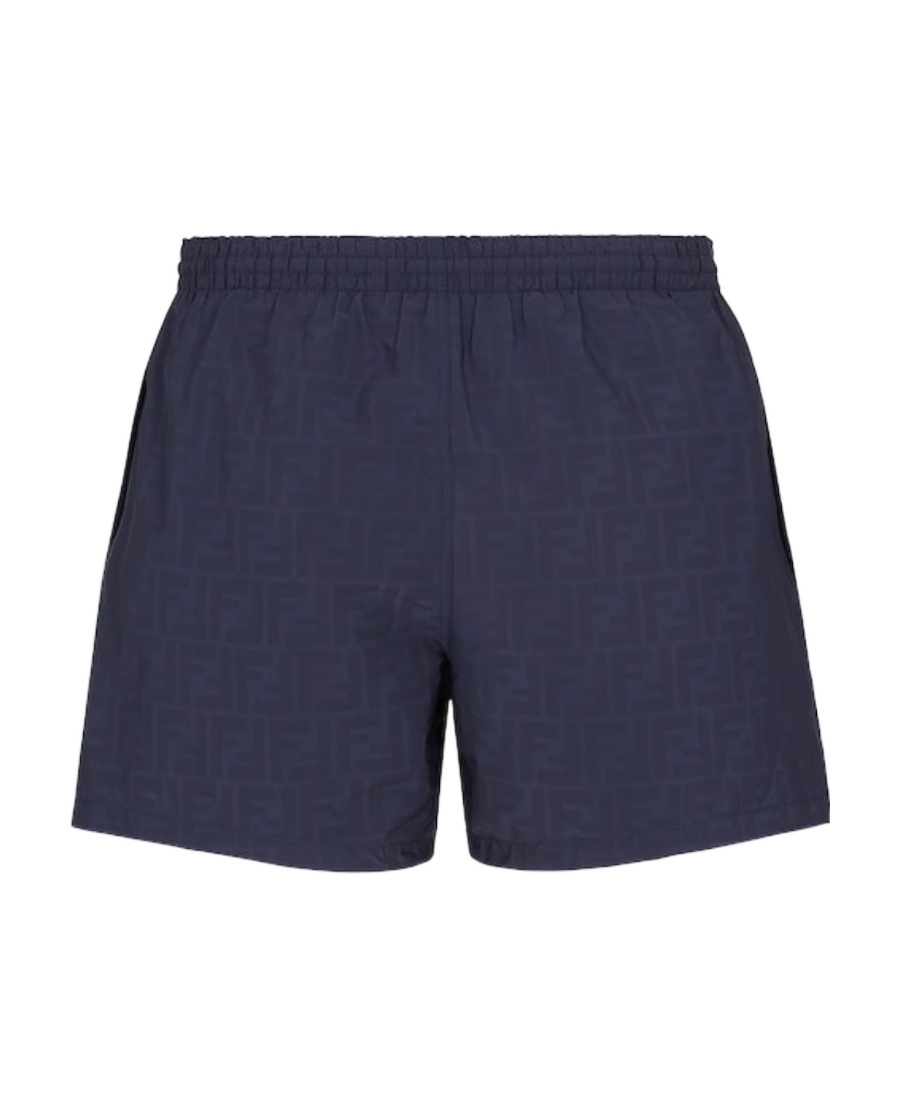 Fendi Nylon Swim Shorts In Black