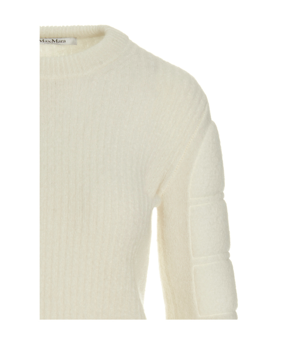 Max Mara Round Neck Long-sleeved Sweater In Nude