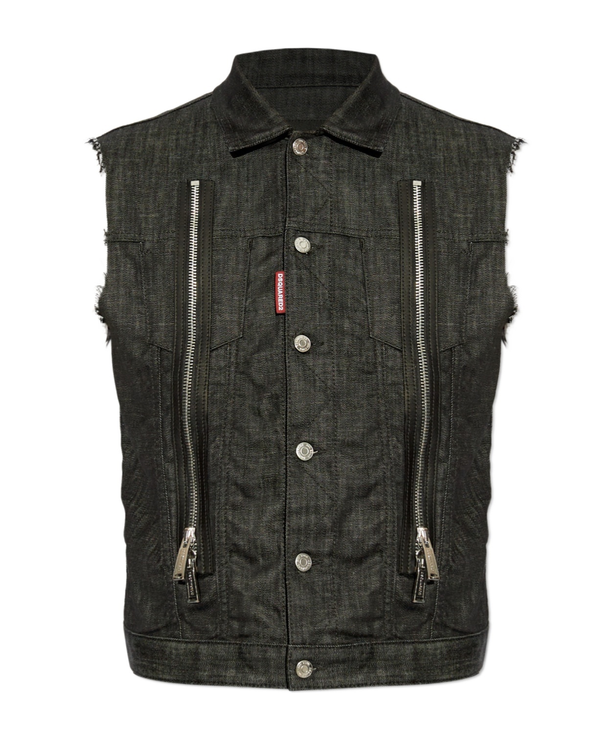 Shop Dsquared2 Denim Gilet In Black