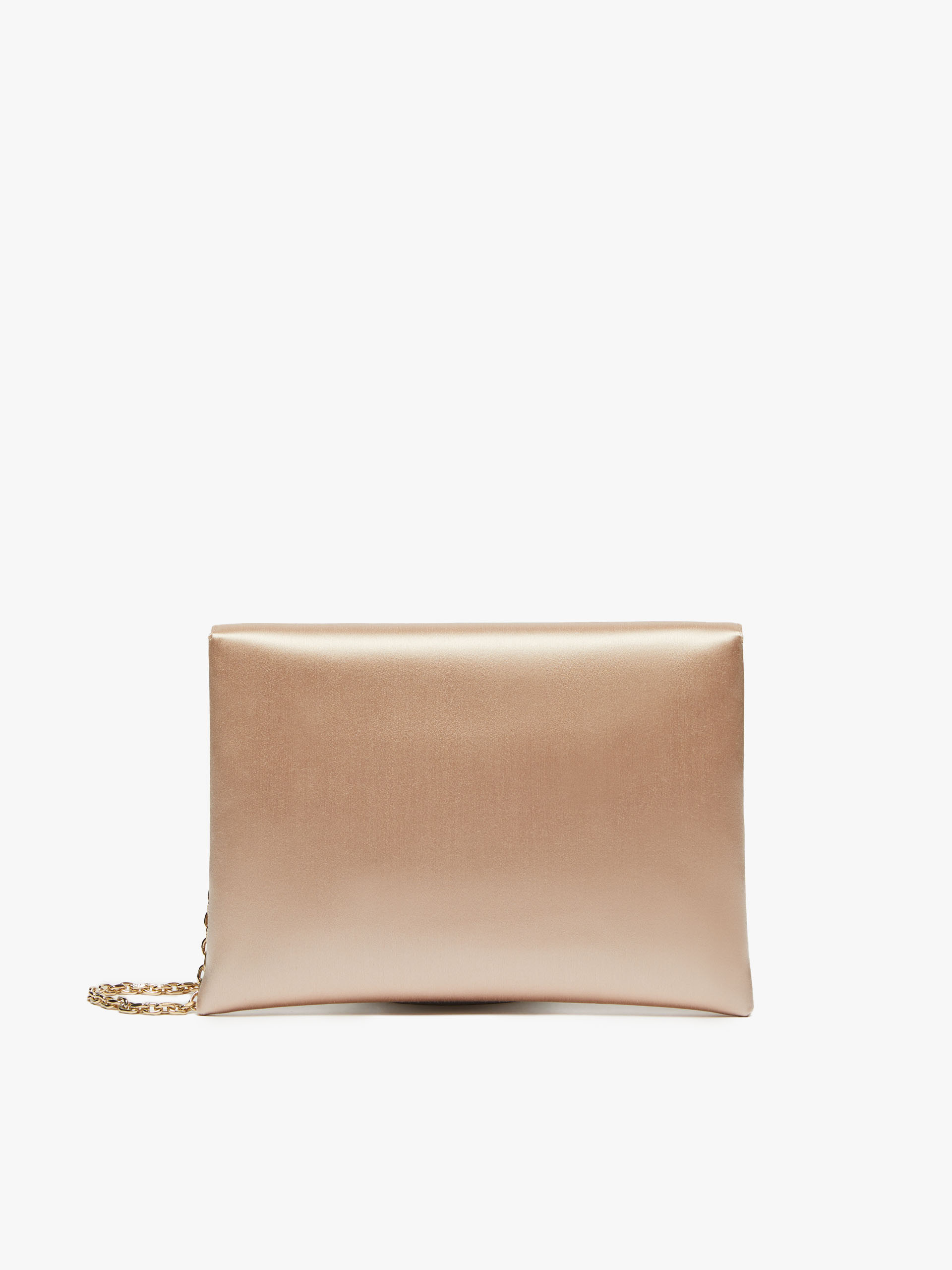 Max Mara Bolso De Mano En Satén De Viscosa Y Seda In White