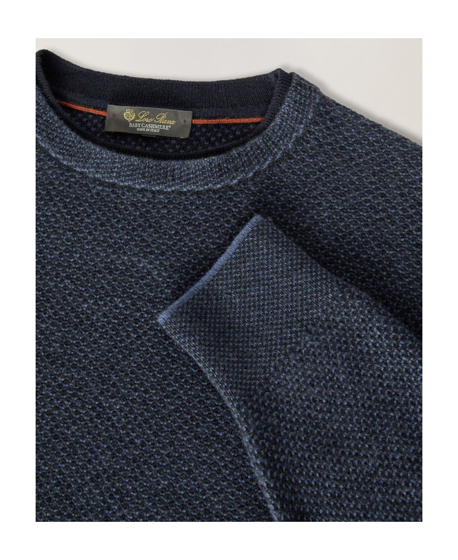 LORO PIANA CASHMERE ROUND NECK LONG-SLEEVED SWEATER