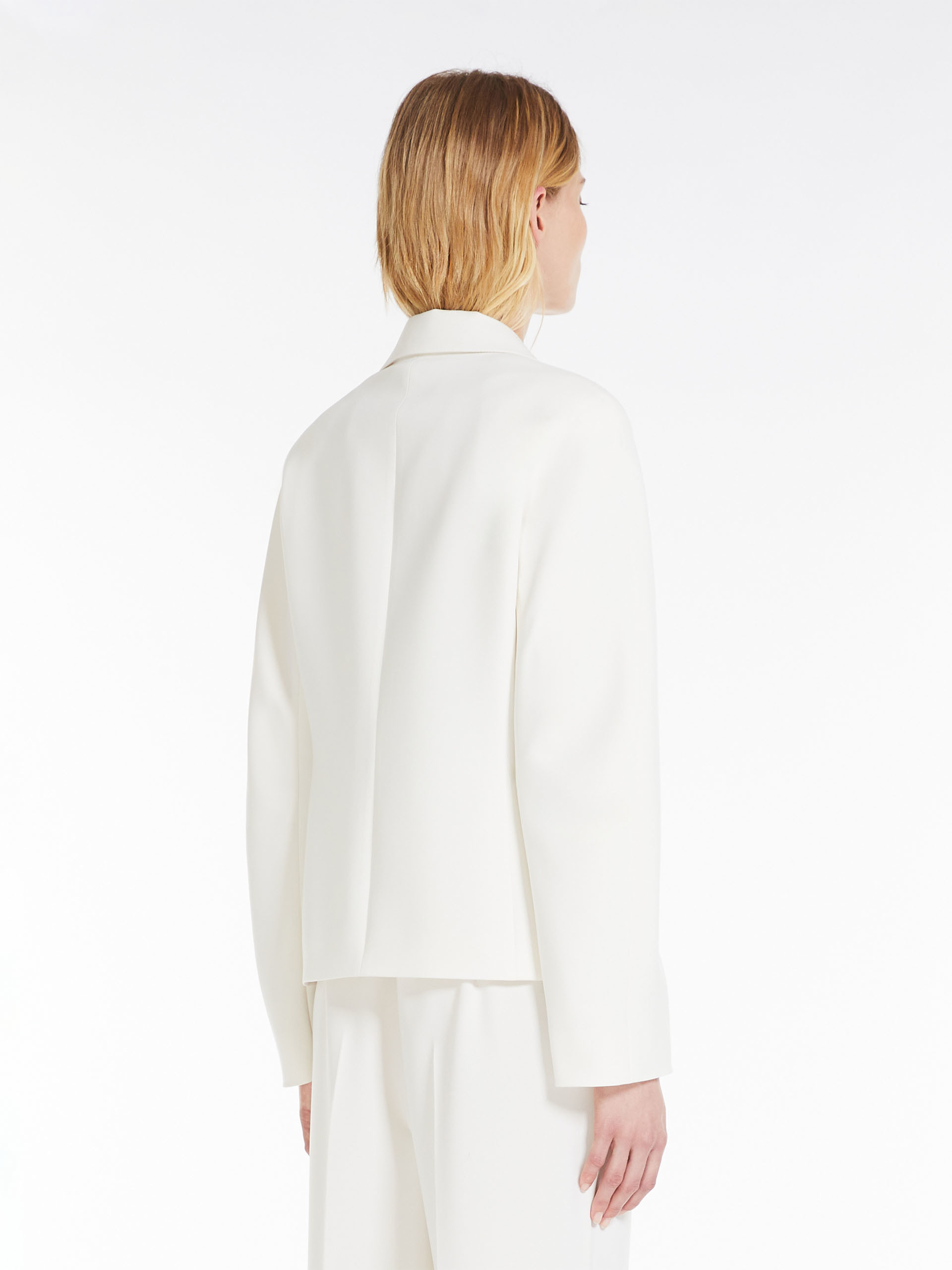 Max Mara Single-breasted Casual Jacket In White