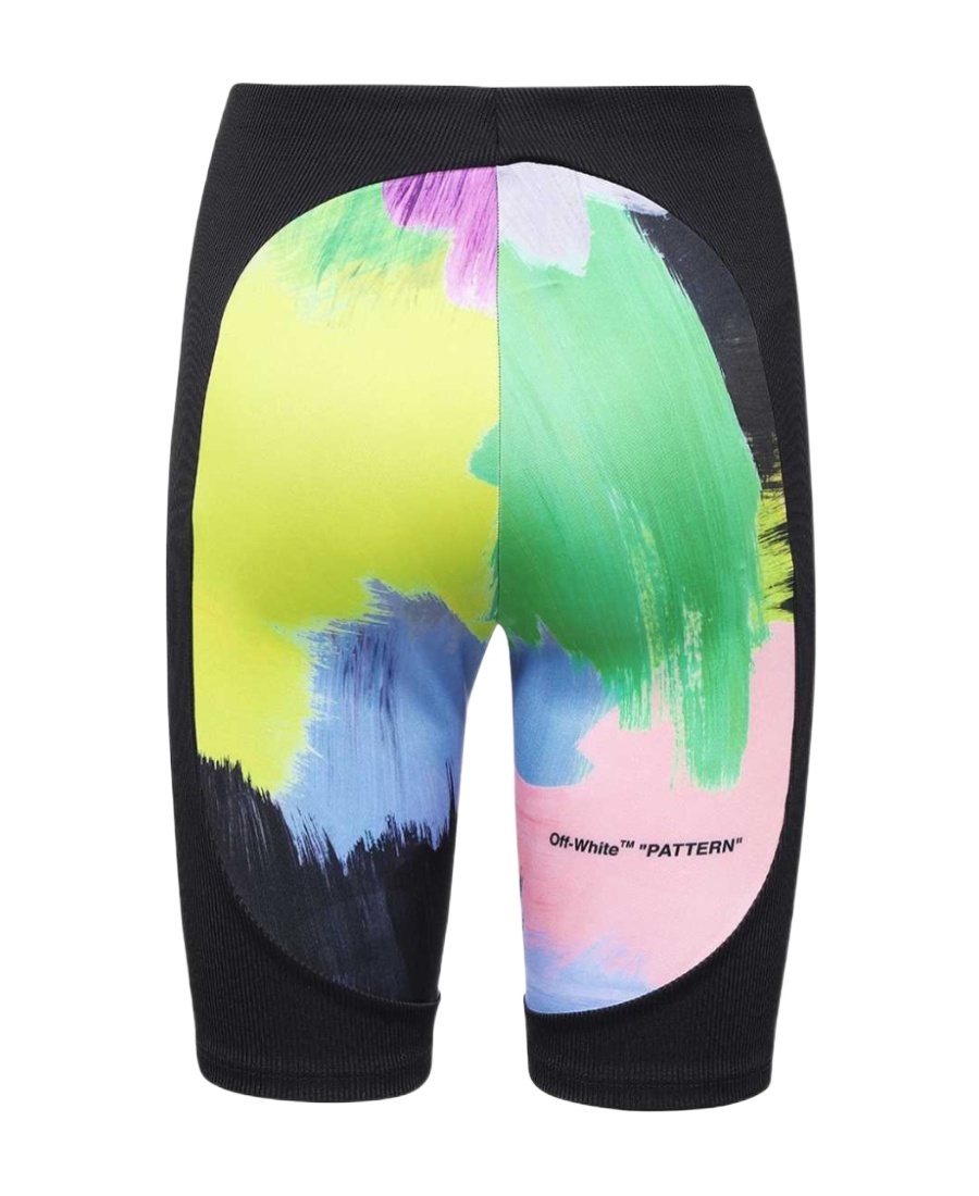 Off-white Brush Stroke Biker Shorts In Multicolor