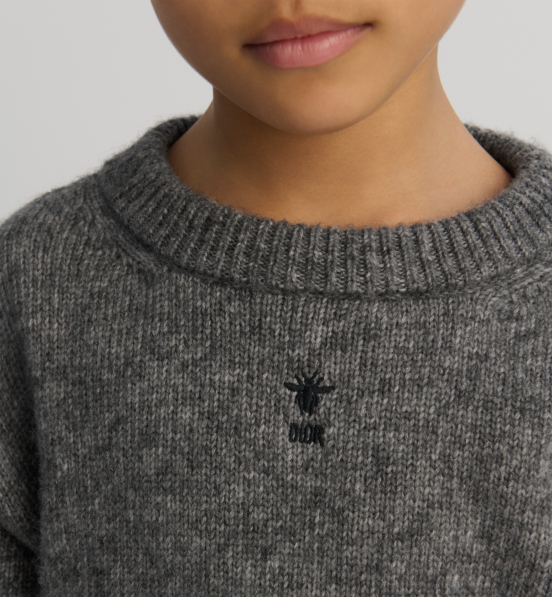 Dior Kids' Short-sleeved Sweater In Gray