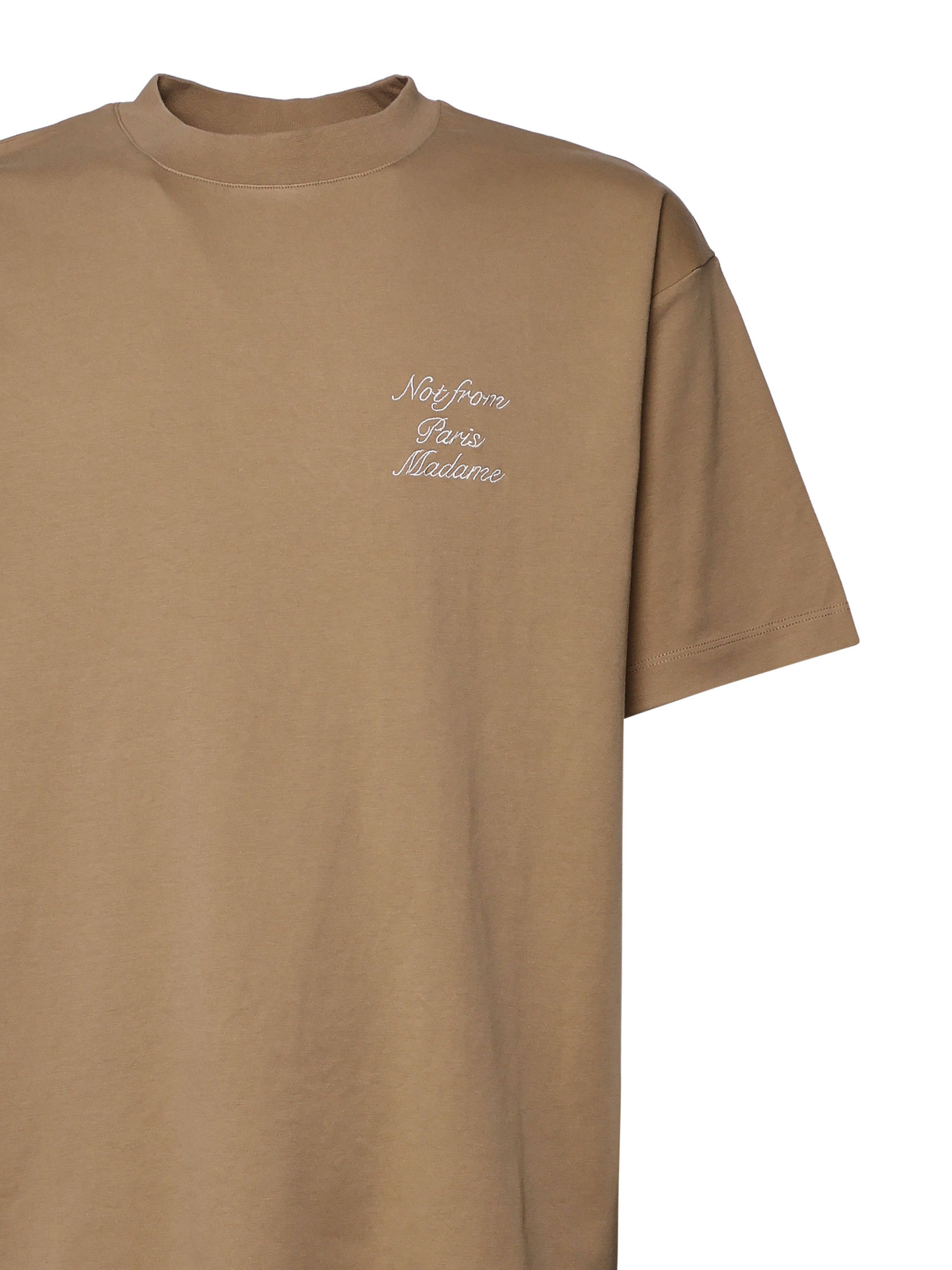 Drôle De Monsieur T-shirt Le T-shirt Slogan Classique In Brown
