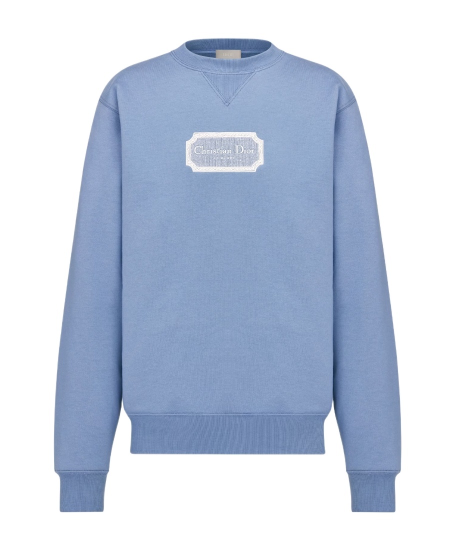 ◆DIOR NEW◆Homme ロゴパッチ クルーネック スウェットシャツ◆ Dior Homme Logo Patch Crewneck Sweatshirt In Blue | ModeSens