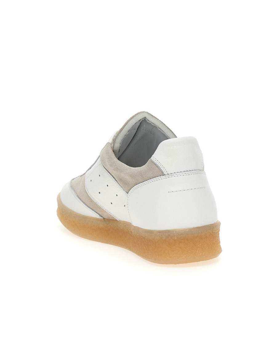 Mm6 Maison Margiela Leather And Suede Sneakers In Nude