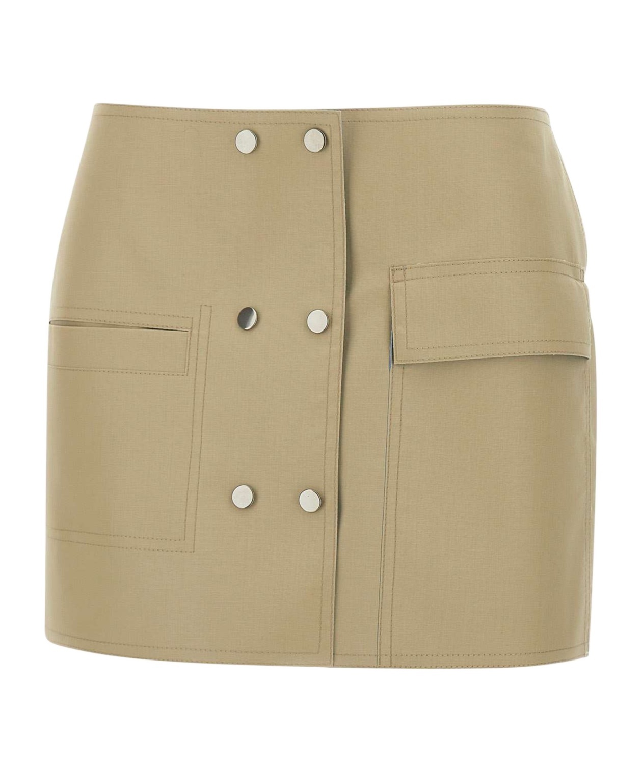 Iceberg Shape Mini Skirt In Nude