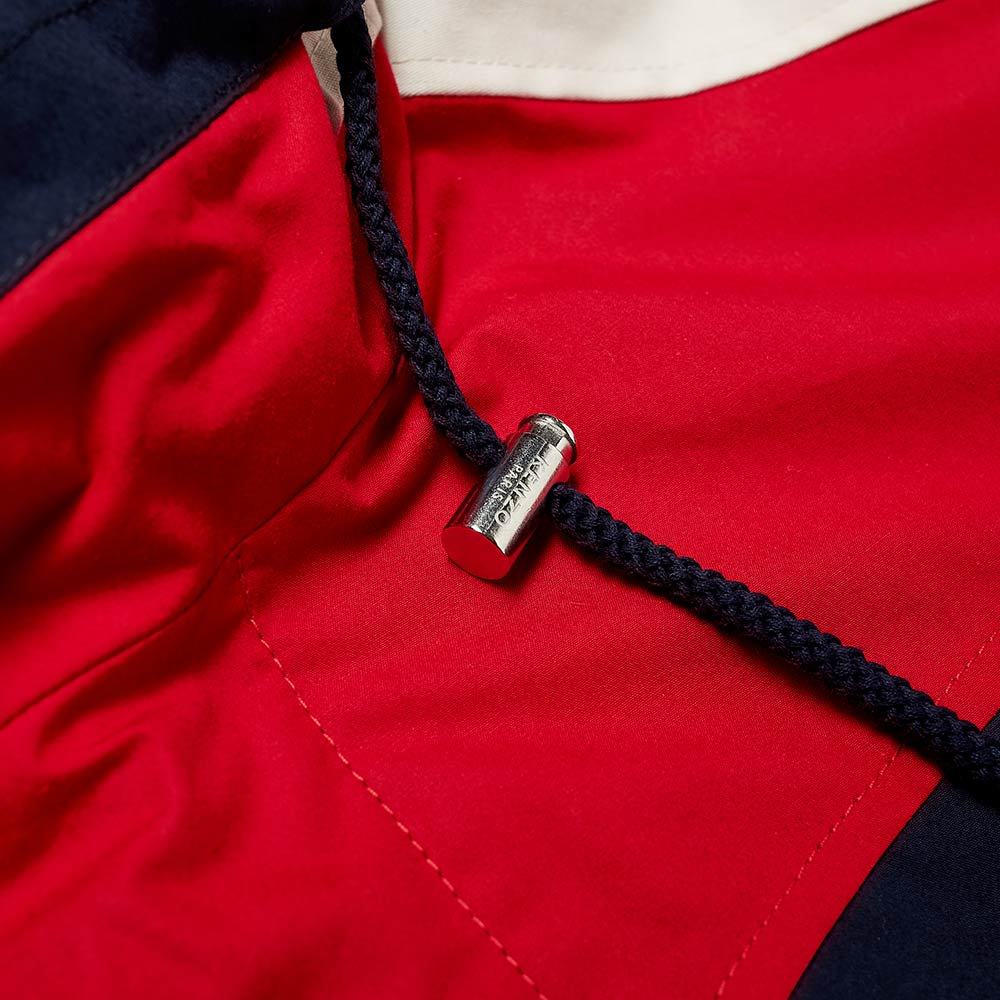 Kenzo Long Colour Block Parka Jacket In Multi