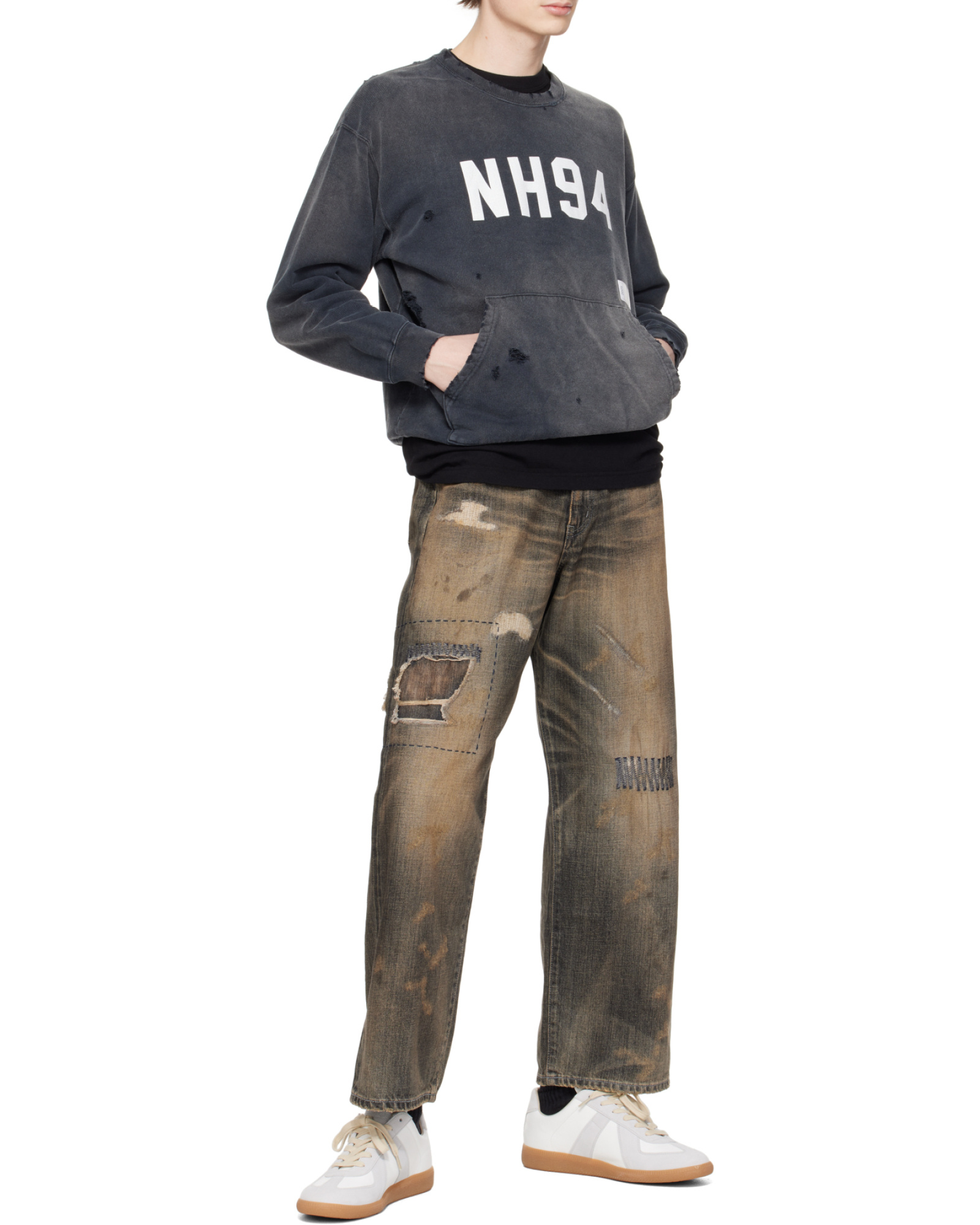Neighborhood Jeans With Belt Loops In Black
