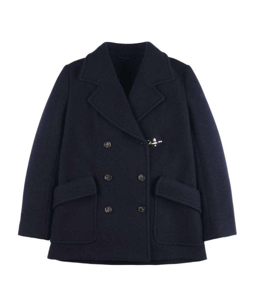 Fay Women Wool Pacoat In Black