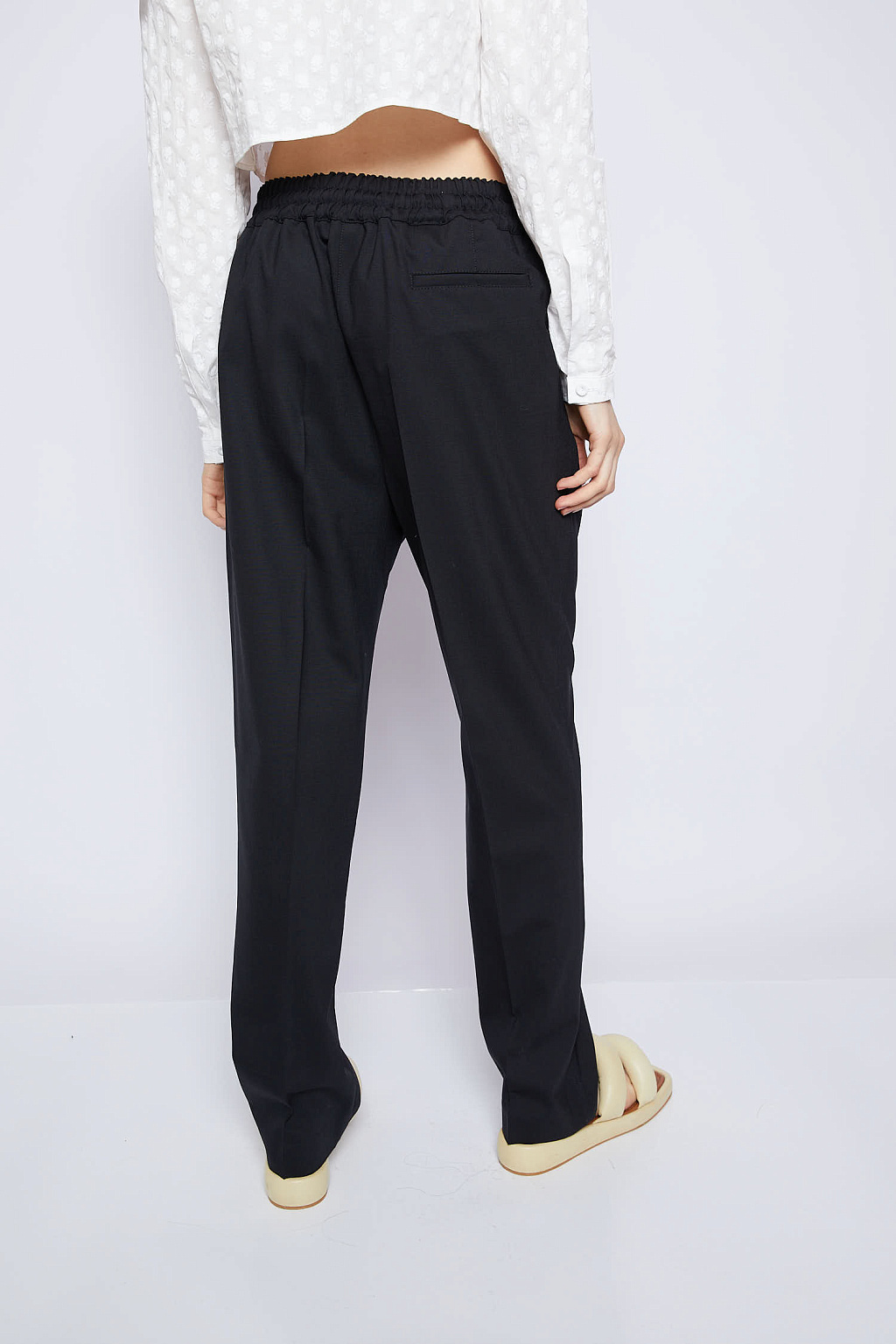 PHILOSOPHY DI LORENZO SERAFINI ELASTIC-WAIST WOOL TROUSERS