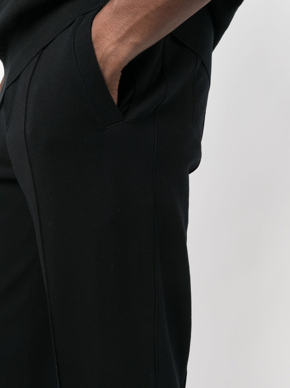 Brunello Cucinelli Interlock Jersey Pants For Men In Black