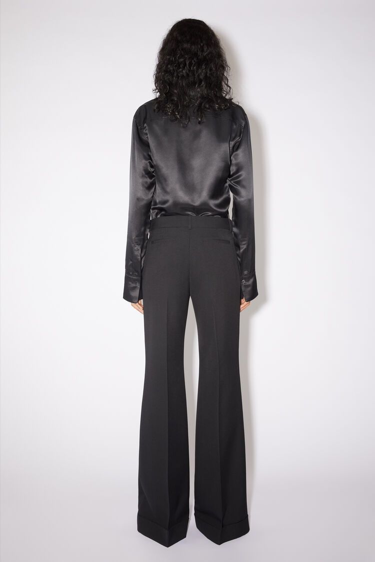 Acne Studios High-waisted Trousers In Black