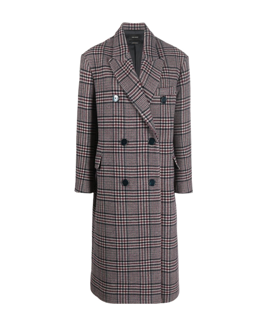 Isabel Marant Lapel Long-sleeved Coat In Gray