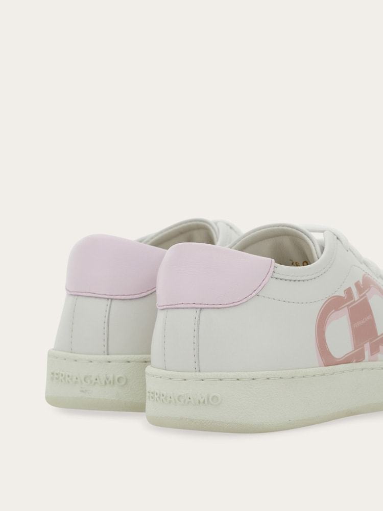 Ferragamo Sneakers In White/pink