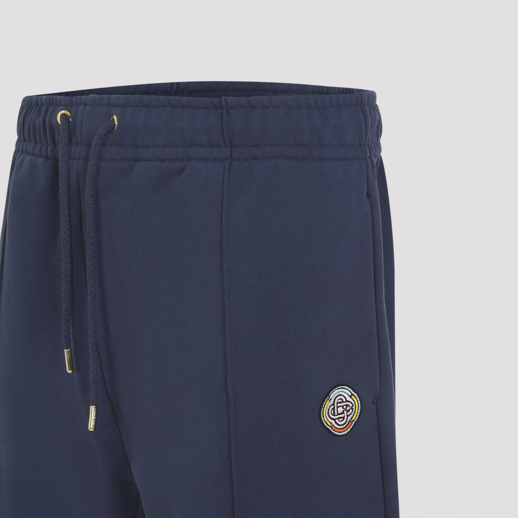 Casablanca Patch Open-hem Track Pants In Blue
