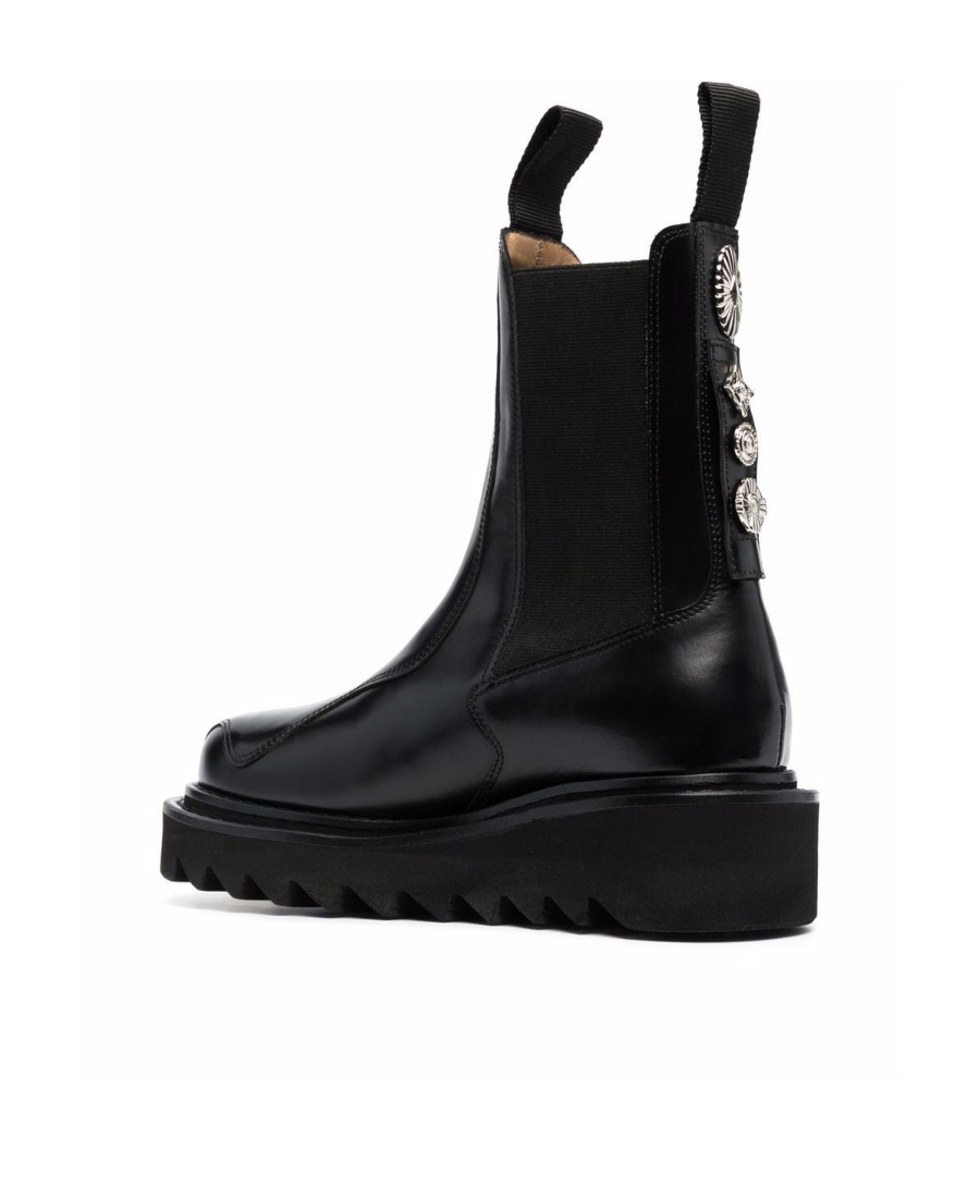 Shop Toga Ridged Sole Ankle Boots In Black