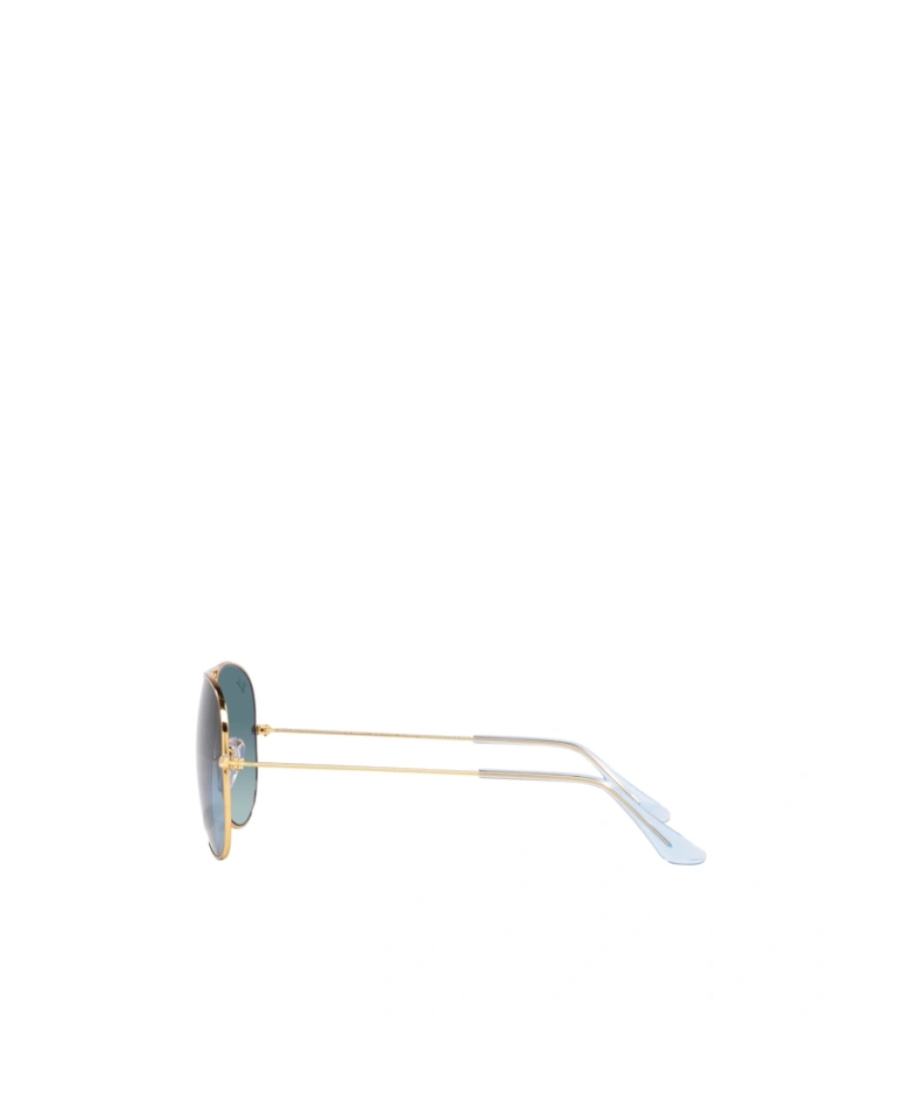 Ray Ban Womens Gold Rb3025 Branded-lens Aviator-frame Metal Sunglasses In Green