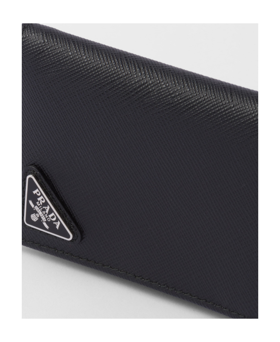 Prada Small Saffiano Leather Wallet In Black