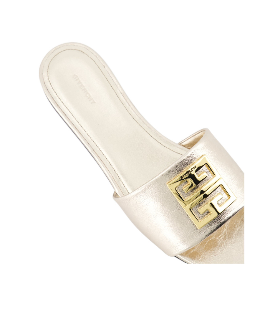 Givenchy 4g Flat Mules In 4g Lurex Embroidery In Nude