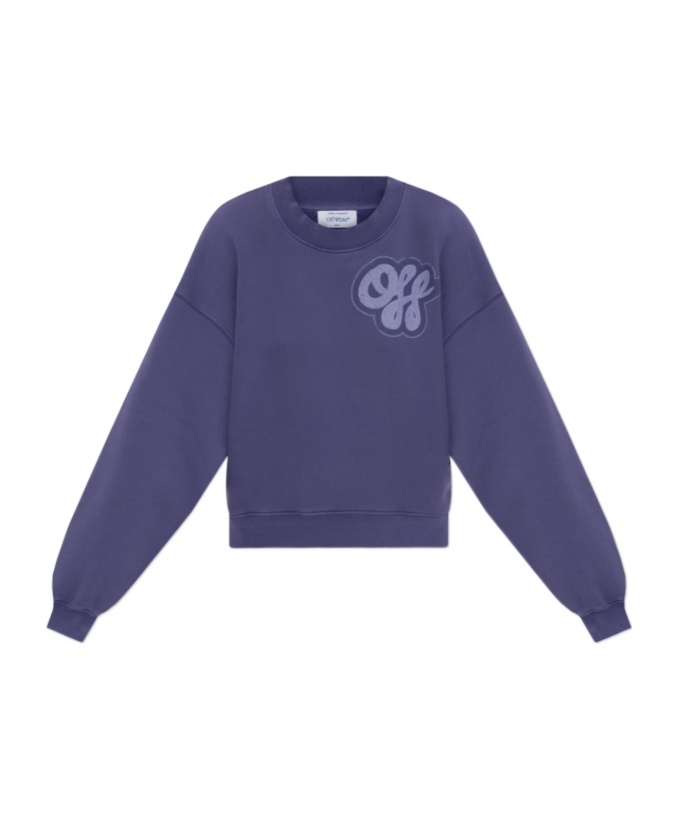 OFF-WHITE OFF-WHIT LOGO PRINTED CREWNECK T-SHIRT