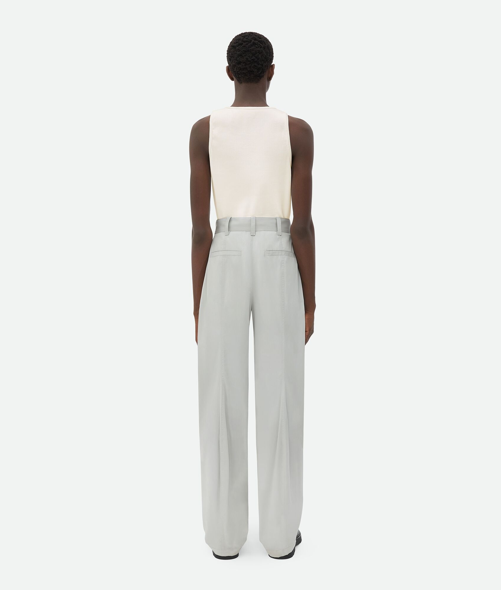 Bottega Veneta Light Wool Silk Mouline Blazer Pants In White