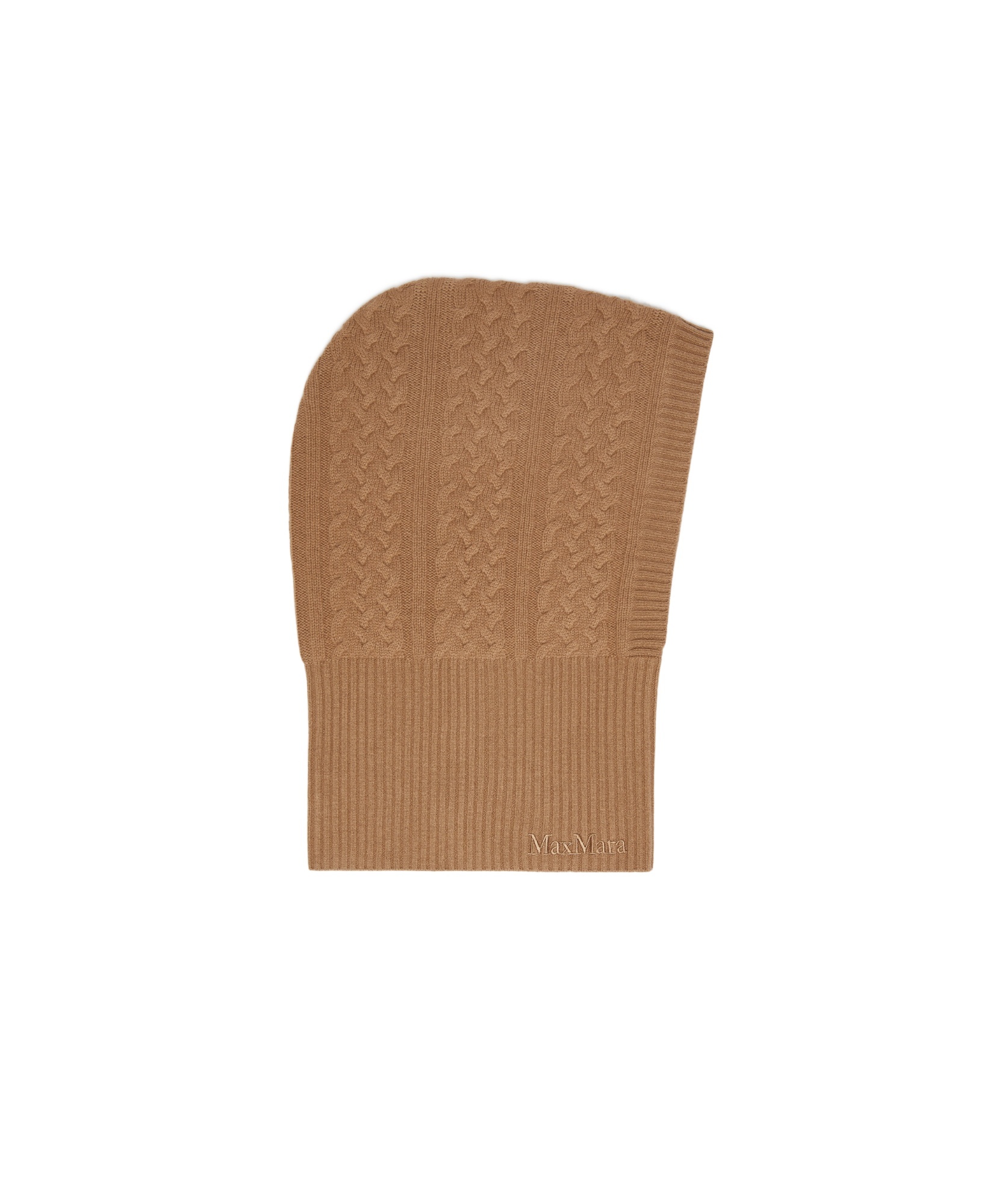 Max Mara Romana Knit Balaclava In Brown