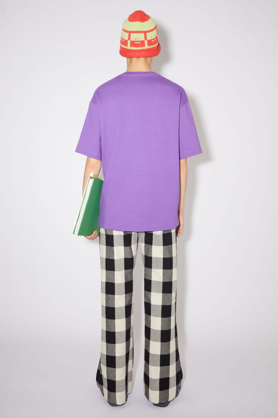 Acne Studios Logo-patch Short-sleeved T-shirt In Purple