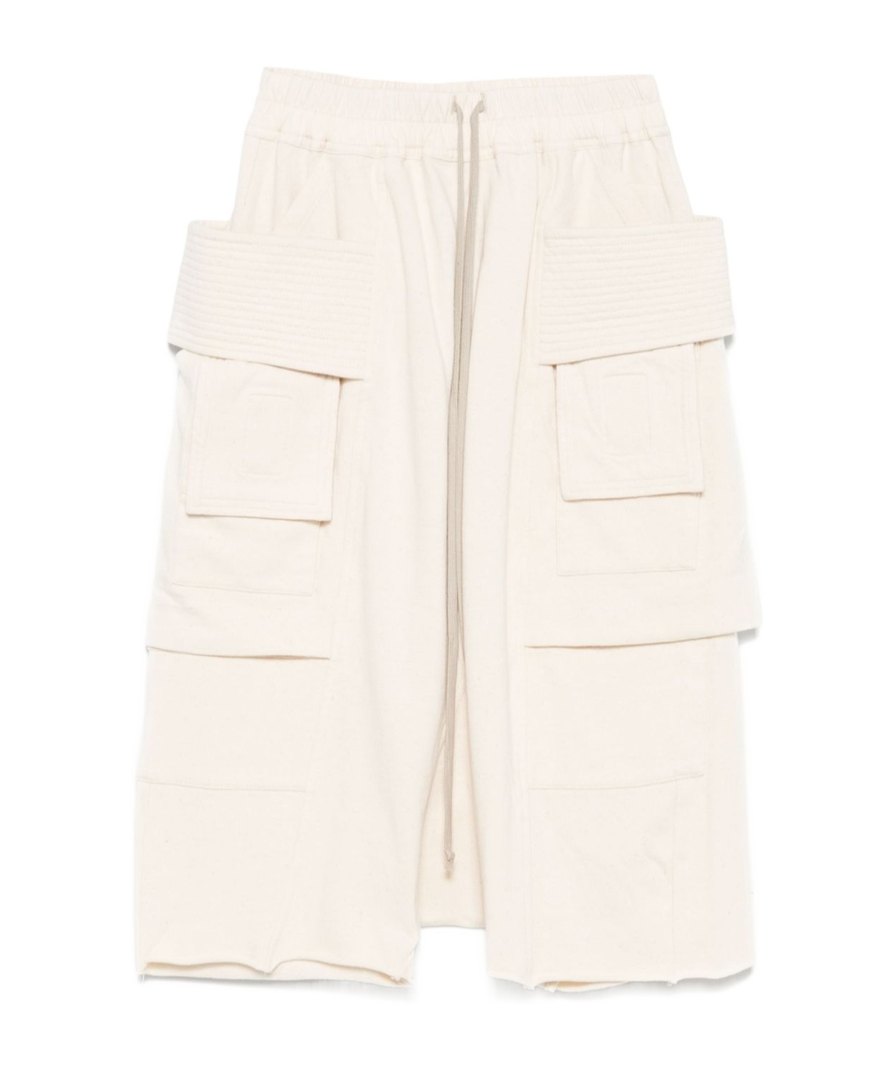 Rick Owens Drkshdw Creatch Cargo Shorts In White
