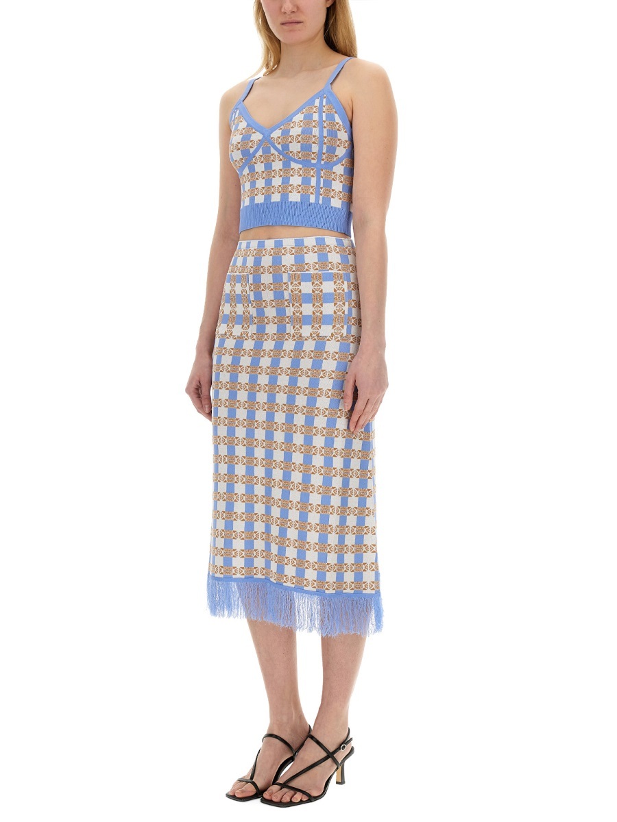 Shop Baum Und Pferdgarten Callis Fringe Skirt In Multicolor