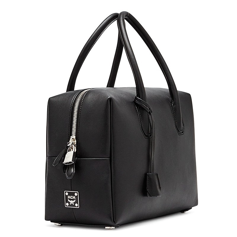 Mcm Logo Handbag In Black