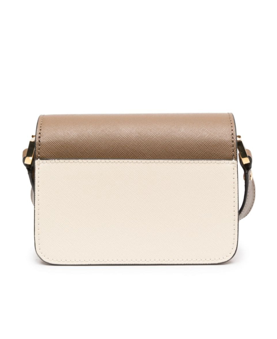 Marni Kids Trunk Colourblock Foldover Top Shoulder Bag In Nude