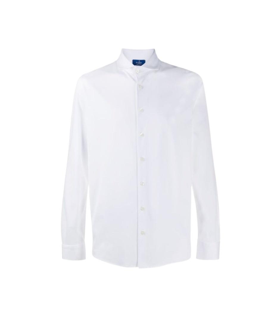 Barba Napoli Barba White Button-down Shirt With Tailored Fit In White