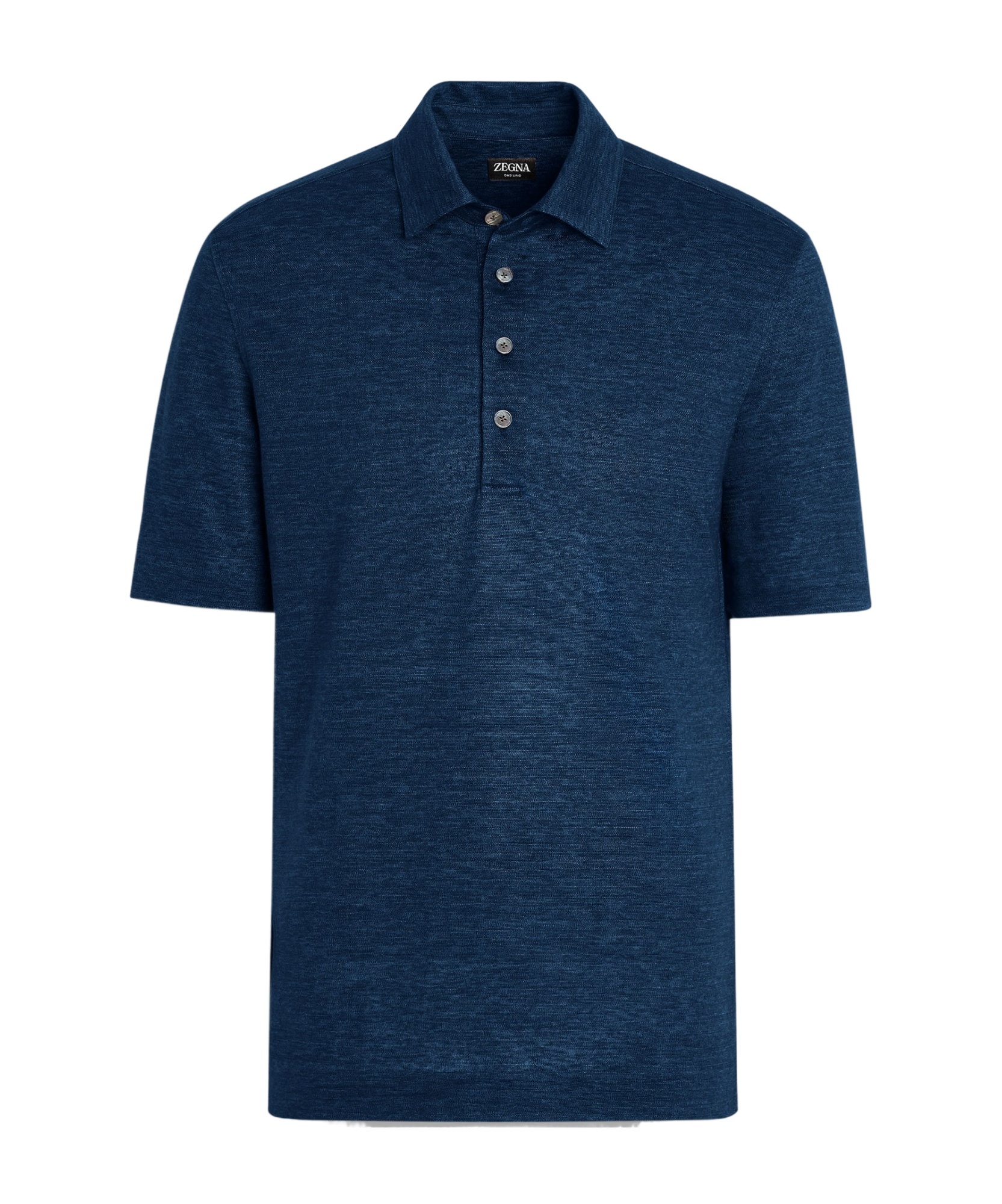 Shop Zegna Linen Polo Shirt