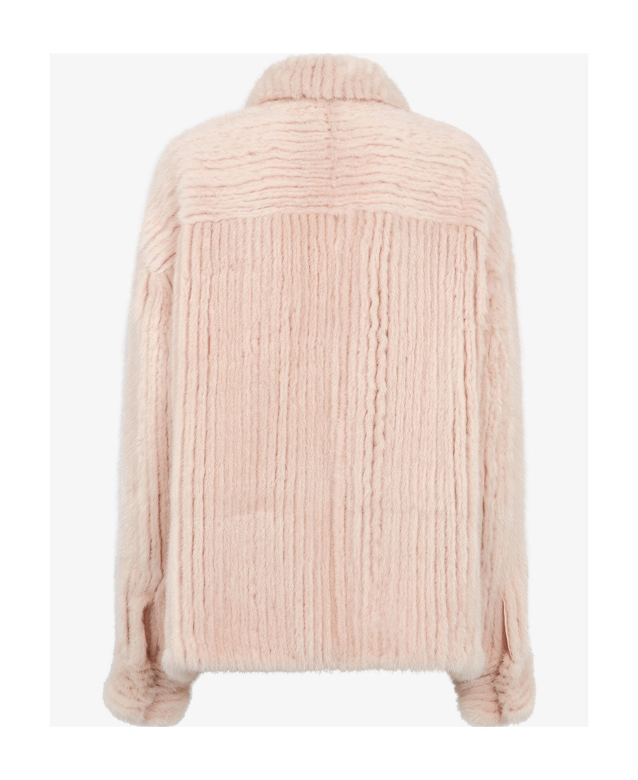 Fendi Pink Mink Go-to Jacket In Pink