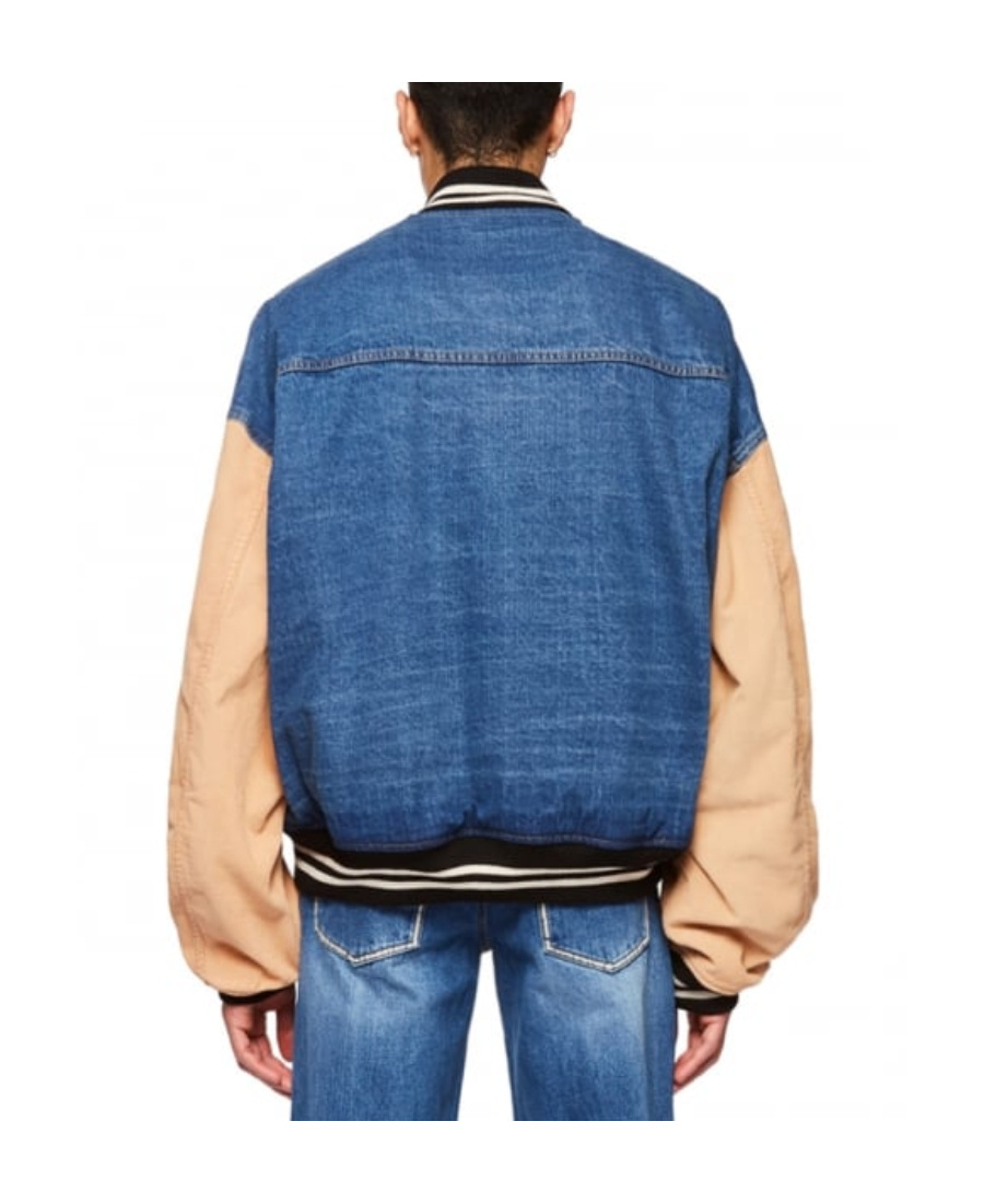 WE11 DONE DENIM VARSITY JACKET