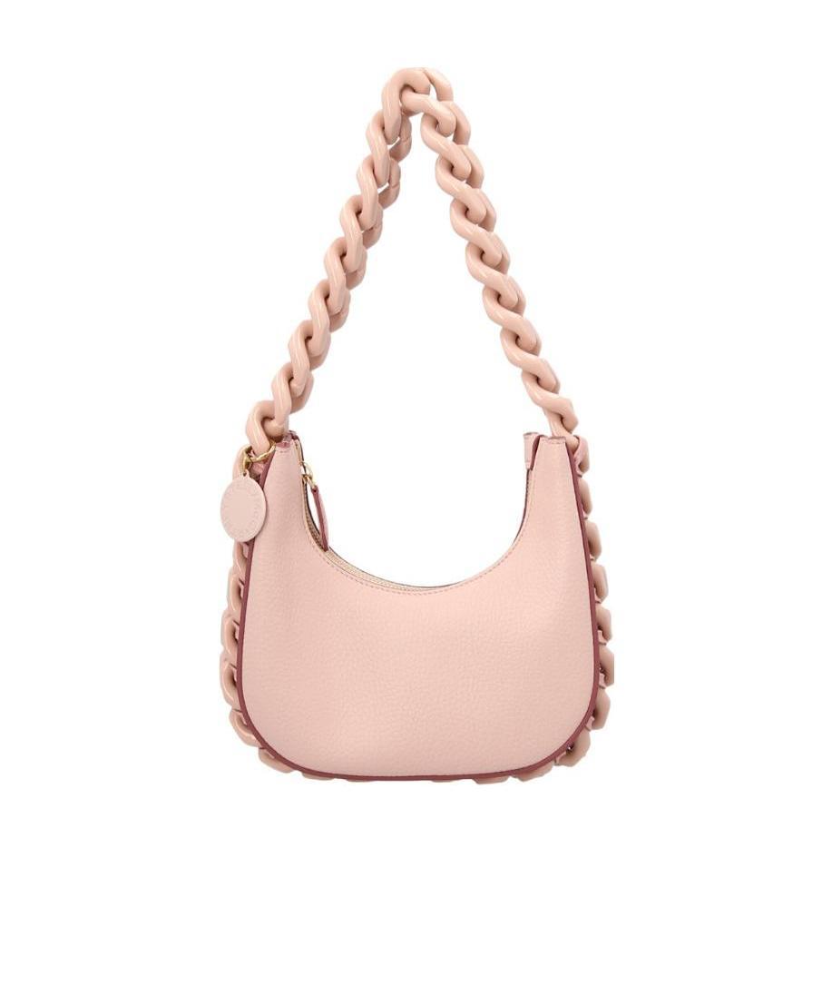 Stella Mccartney Maxi Chain Frayme Hobo Bag In Nude