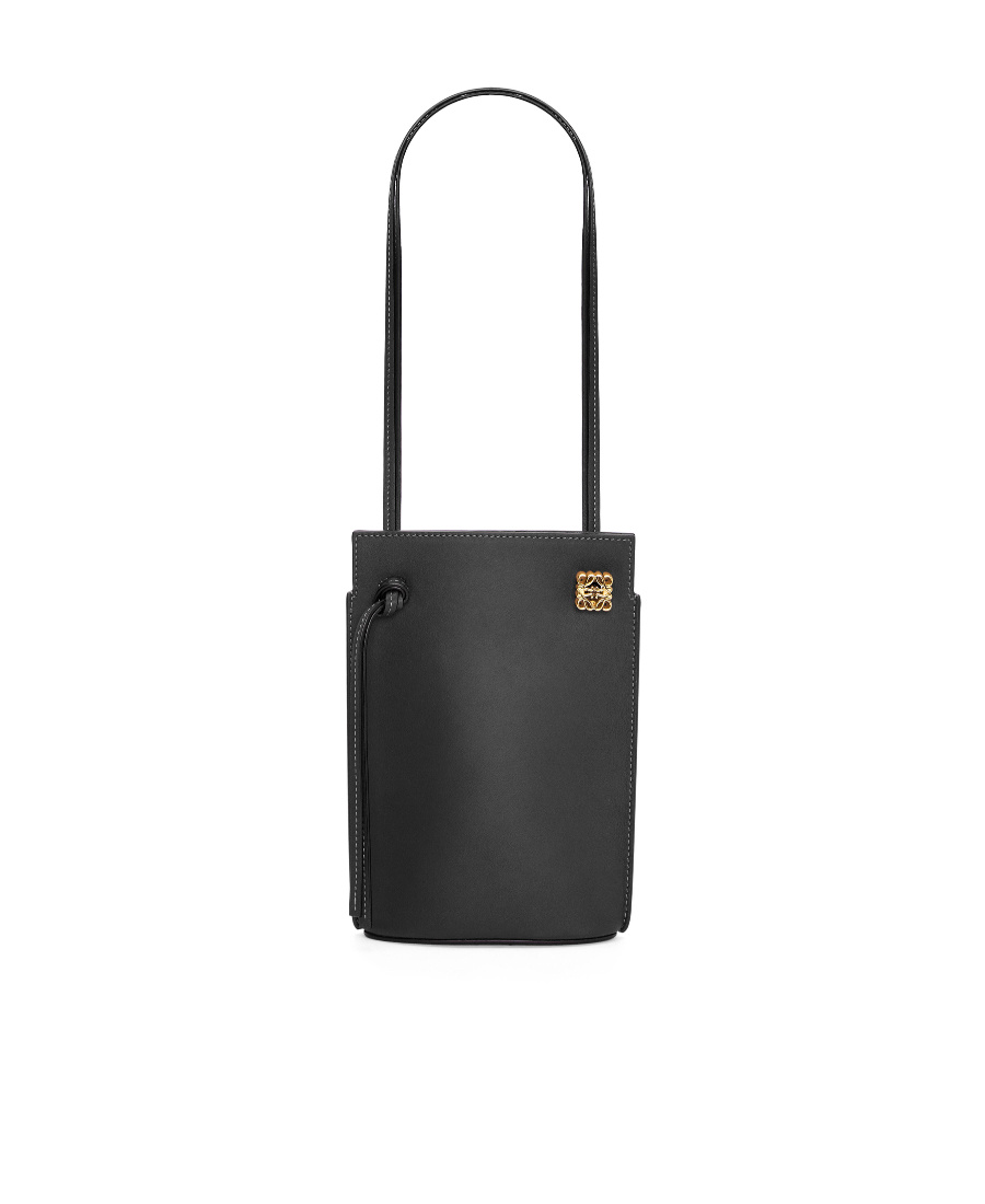 Loewe Dice Pocket Leather Shoulder Bag In Black
