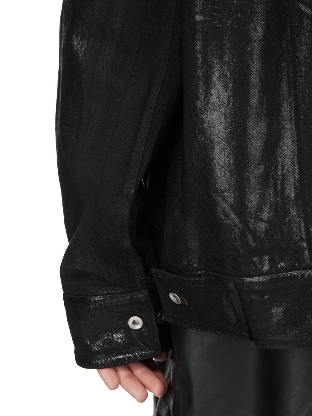 Rick Owens Black Tec Worker Denim Jacket In Black