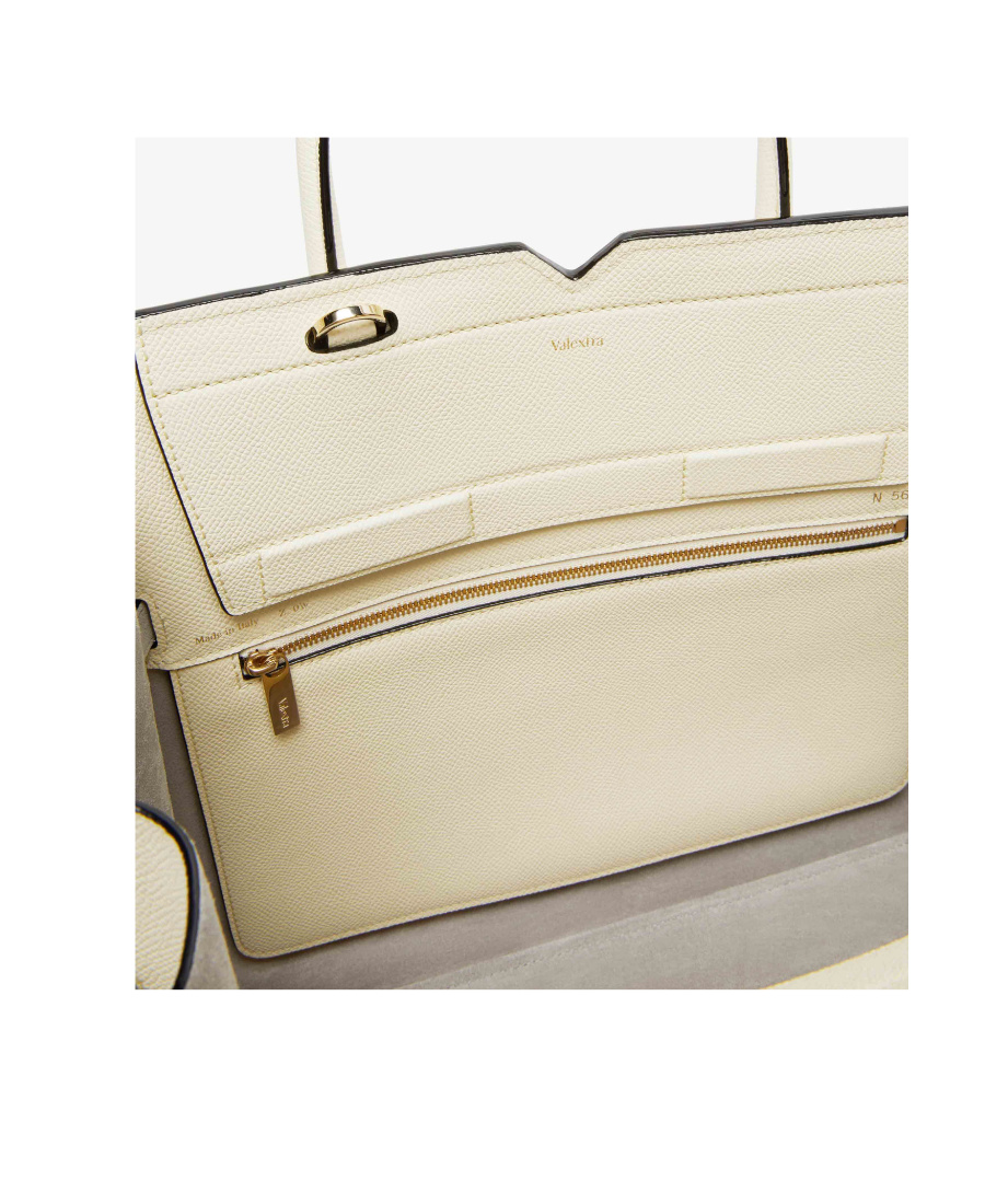 Valextra Medium Milano Leather Tote Bag In Nude