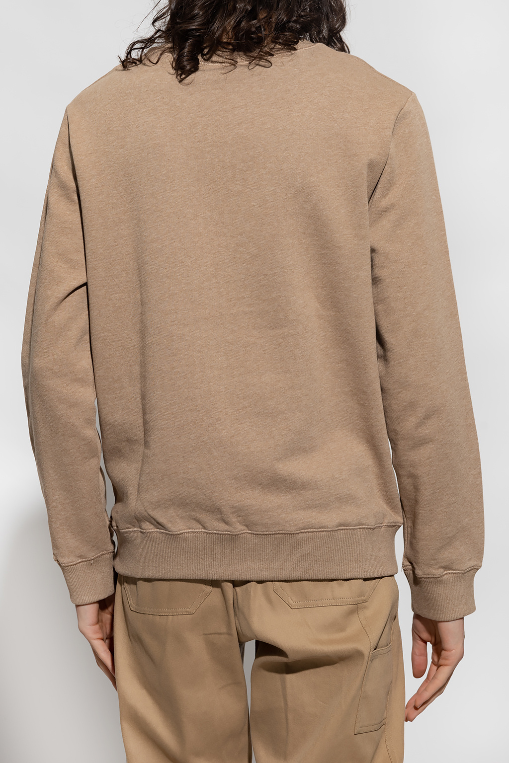 Apc Logo-print Crewneck Sweatshirt In Nude