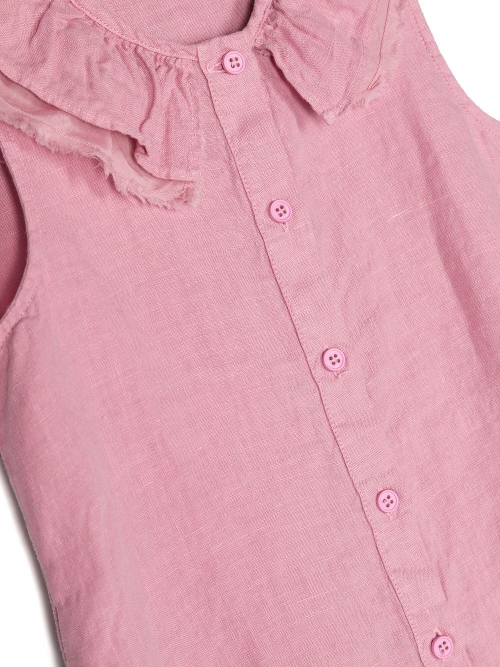 Il Gufo Ruffle-trim Sleeveless Blouse In Pink
