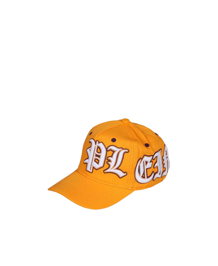 Philipp Plein Logo-embroidered Cotton Cap In Orange
