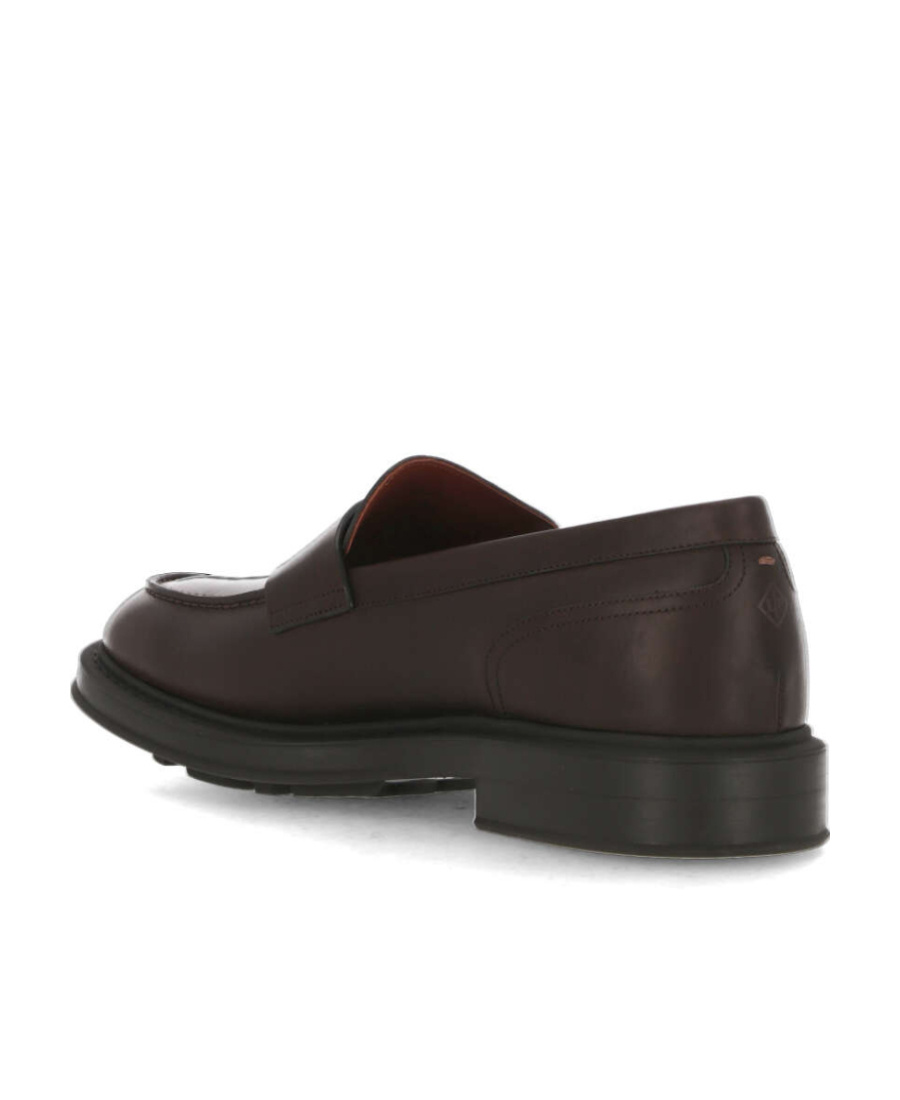Loro Piana Travis Leather Loafers In Black