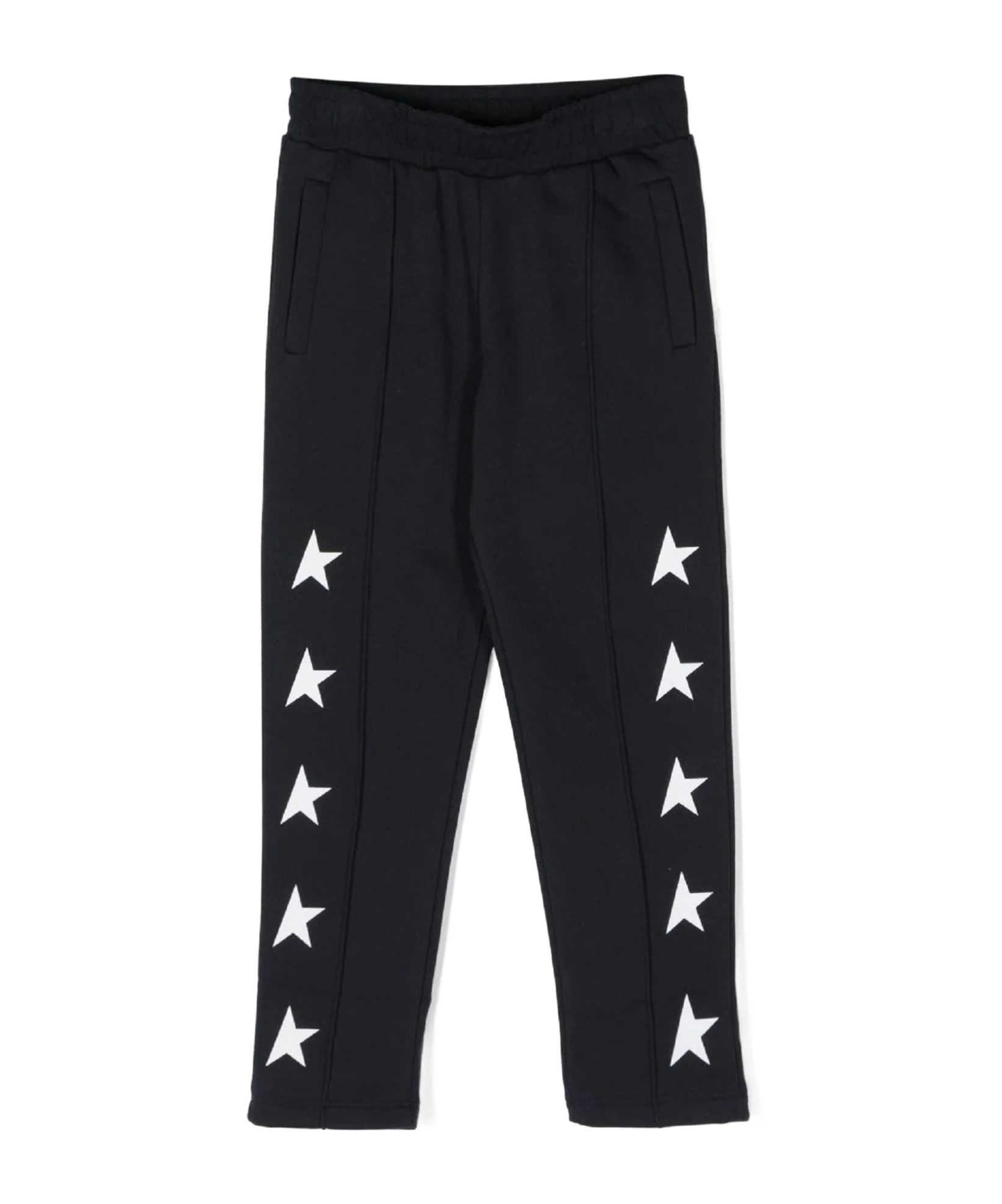 Golden Goose Star-print Seam-detail Track Pants In Black