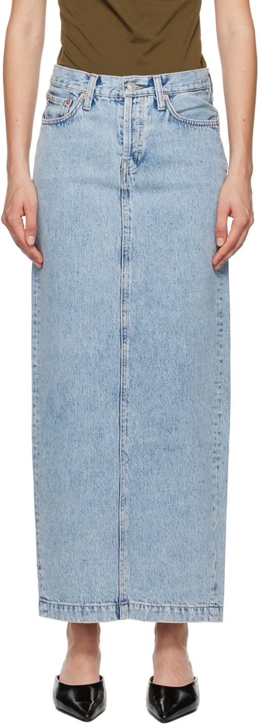 WARDROBE.NYC NON-ELASTIC DENIM SKIRT