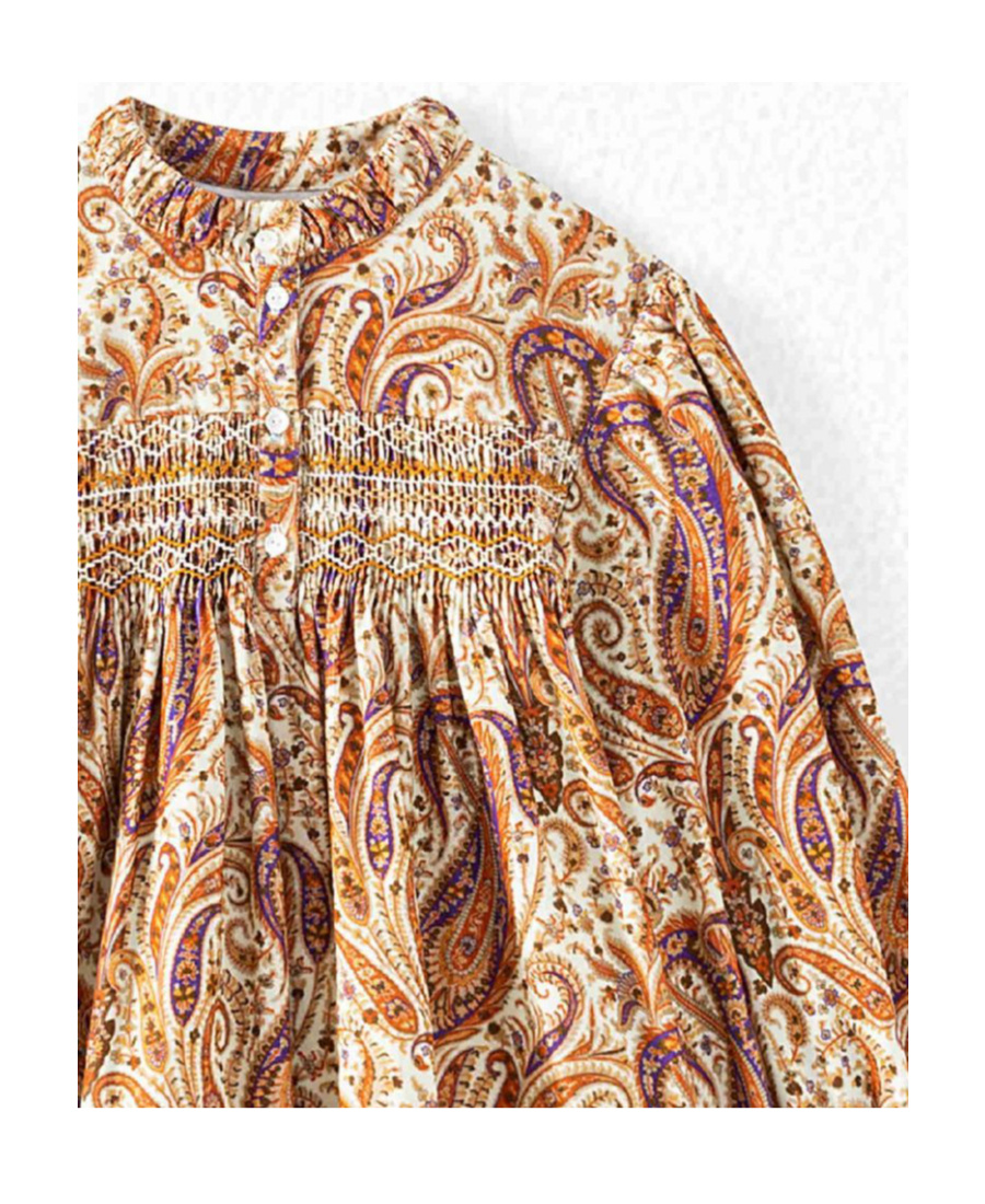 Bonpoint Printed Dress In Nude